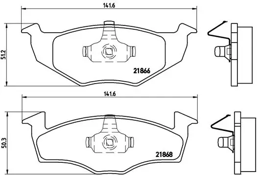 set placute frana,frana disc BREMBO P 85 025 — Skoda Fabia