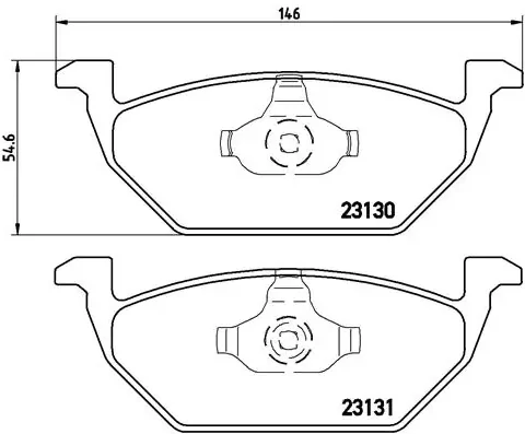 set placute frana,frana disc BREMBO P 85 041 — Skoda Fabia