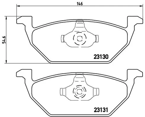 set placute frana,frana disc BREMBO P 85 041 — Skoda Fabia