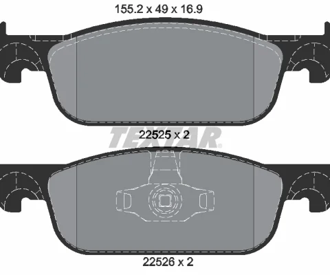 set placute frana,frana disc TEXTAR 2252501 — Dacia Logan