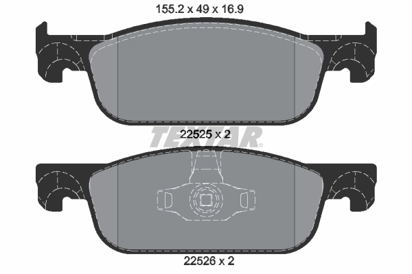 set placute frana,frana disc TEXTAR 2252501 — Dacia Logan