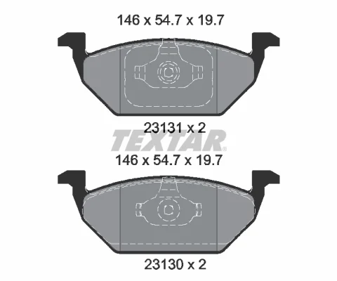 set placute frana,frana disc TEXTAR 2313001 — Skoda Fabia