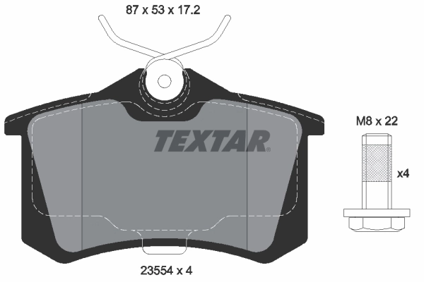 set placute frana,frana disc TEXTAR 2355402