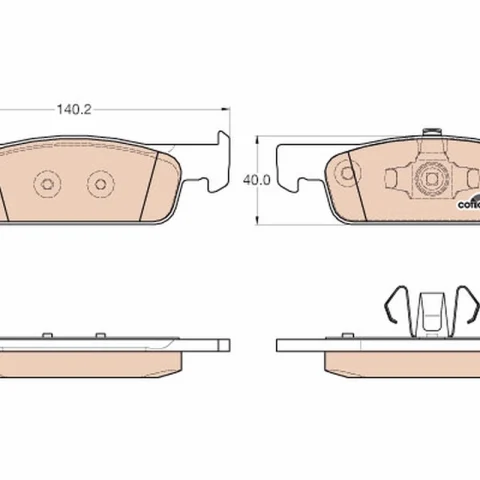 set placute frana,frana disc TRW GDB2016 — Dacia Logan