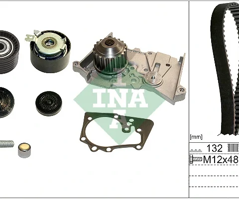 Set pompa apa + curea dintata Schaeffler INA 530 0640 30 — Dacia Logan