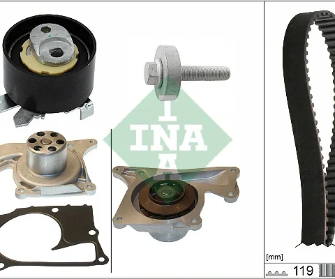 Set pompa apa + curea dintata Schaeffler INA 530 0843 30 — Dacia Logan