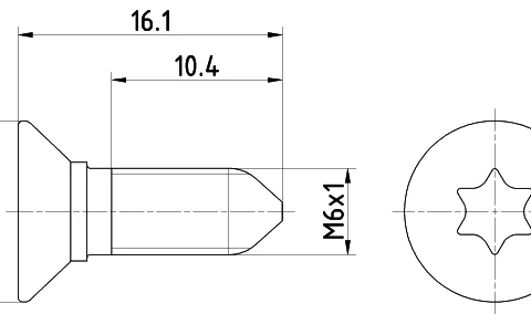 Surub, disc frana TEXTAR TPM0008 — Skoda Fabia