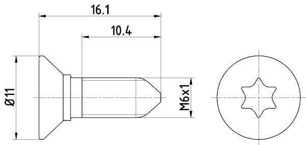 Surub, disc frana TEXTAR TPM0008 — Skoda Fabia